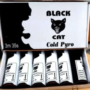 Black Cat Cold Pyro party Favor Cold Pyro Fountain Set of 6 | Perfect for Weddings, Parties & Celebrations | Safe Sparkler Effects Pyro (Pack of 6pc.)