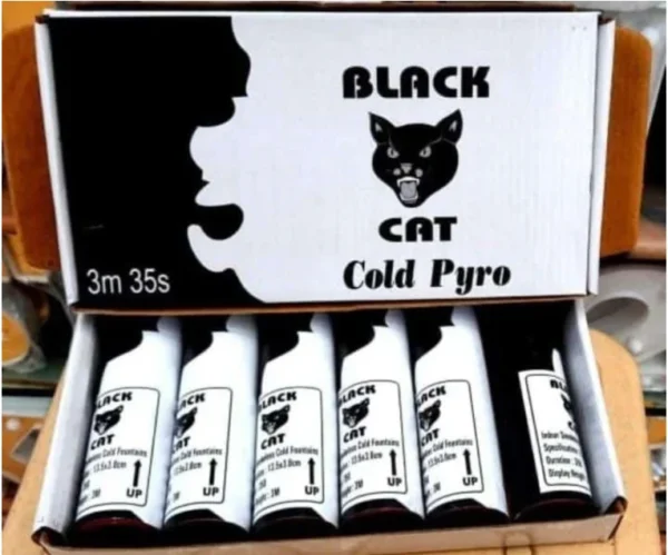 Black Cat Cold Pyro party Favor Cold Pyro Fountain Set of 6 | Perfect ...
