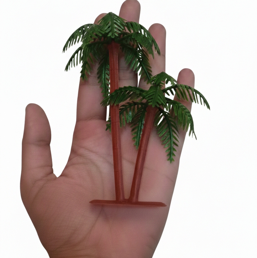 Palm Tree / Artifical Tree / Mini Tree Crafts For 3-D Models, School Project, Hobby Crafts, Bird Houses, Toys, Size 3-4 Inches ( Approx ) : Coconut Tree
