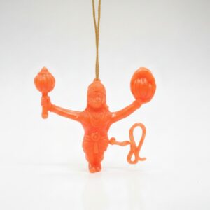 Orange Flying Lord Hanuman Hanging Idol for Car Decoration / Mandir Decoration / Door Hanging