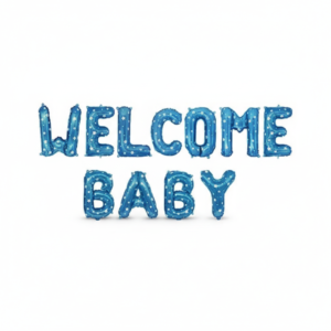 Welcome Baby Theme Foil Balloon Banner ( Set of 11pcs ) For Unforgettable Boy / Girl Theme Celebrations / Event / Theme Party Welcome Baby Foil banner