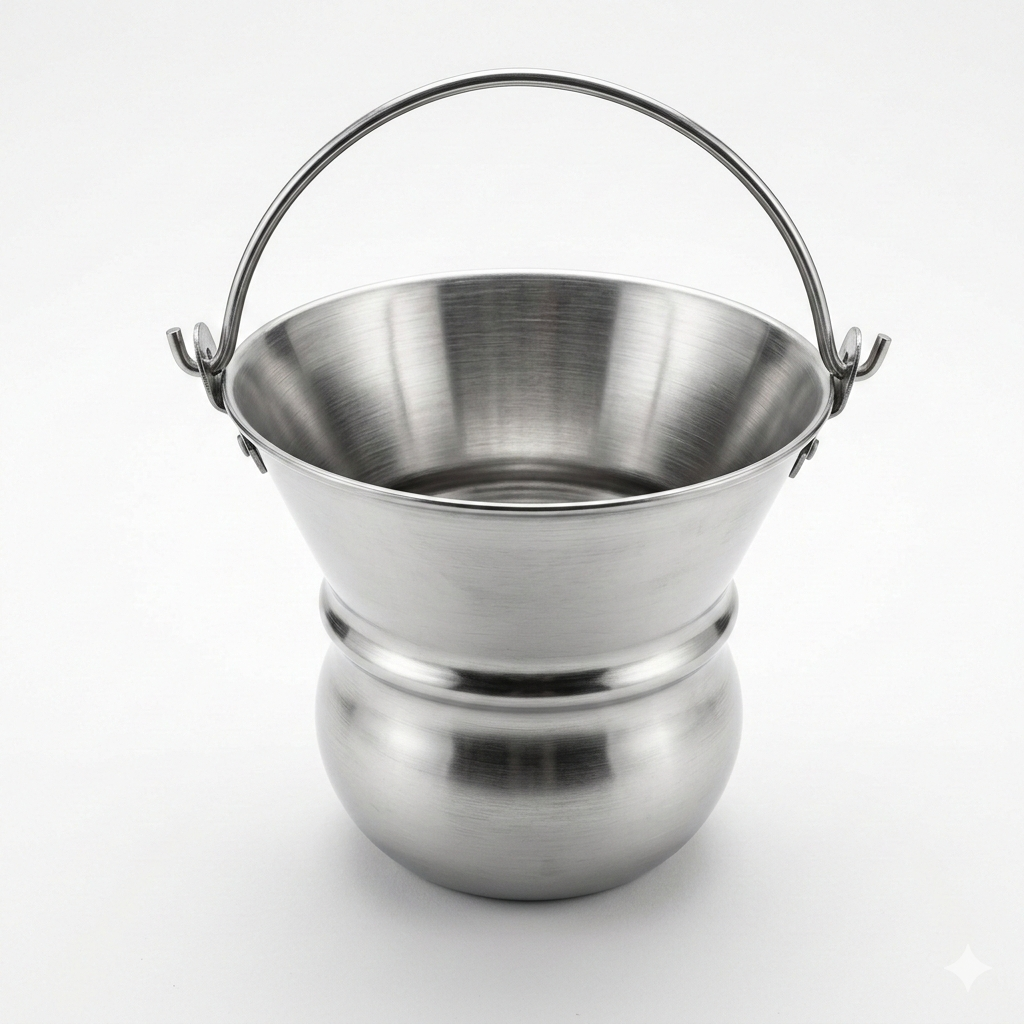 Steel Sadhu Kamandal | Kamandalu For Yogis / Sadhu / Rishi / Sages