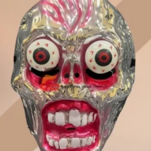Horror Ghost Mask ( Moving Eyes ) Bhut Mask Halloween Party Ghost Plastic Face Mask Spring Eye Plastic Horror/ Bhoot / Bhut / Ghost Face Mask