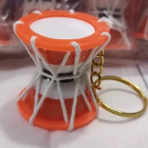 Special Shivratri Orange Colour Damru Keyring / Keychain