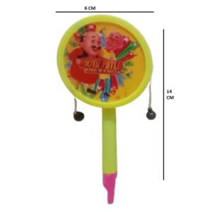 Mini DUGDUGI Cartoon Theme in Plastic Works With Multiple Colours / Damru Toy / Small Damru