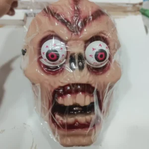 Horror Ghost Mask ( Moving Eyes ) Bhut Mask Halloween Party Ghost Plastic Face Mask