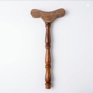 Handcrafted Wooden Yoga Danda Meditation Stick | Pure Wood Meditation Stick for Mala Jaap, Mantra Dhyan, and Yoga Asanas