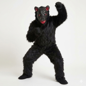 Bhalu / Bhallu / Bhalo / Bhallo / Bear / Riche / Reech / Reach ( Long Fur ) Dress / Suit / Costume with Rubber Face Mask