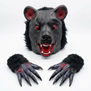 Bhalu / Bhallu / Bhalo / Bhallo / Bear / Riche / Reech / Reach Face Mask And Gloves ( Panja ) Combo Set