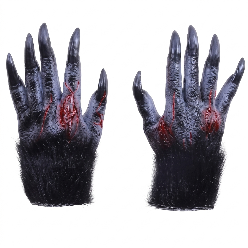 Fancy Horror Halloween / Ghost / Devil / Alien / Bear / Gorilla Hand Scary Gloves ( Panja )Pair In Multi- Colour