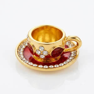 Small Tea Cup and Plate for Decoration in Mandir