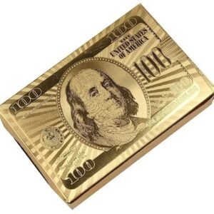 Gold Deck of Waterproof Card | Golden Color Waterproof Playing Cards for Party Luxury Golden Playing Cards Set | Waterproof Poker Cards with Gold Bar Case (Gold)